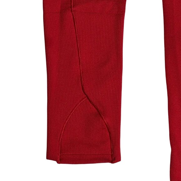 Lululemon Swiftly Tech Long Sleeve Shirt Womens Size 8 Red Lightweight Seamless - Picture 3 of 6